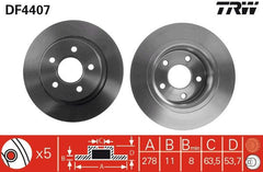 2x Bremsscheibe Hinterachse für FORD TOURNEO CONNECT TRANSIT