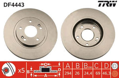 2x Bremsscheibe Vorderachse für HYUNDAI SANTA FÉ I Kasten/SUV