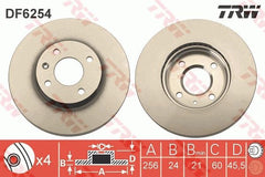 2x Bremsscheibe Vorderachse für CHEVROLET AVEO Stufenheck Schrägheck