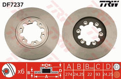 2x Bremsscheibe Vorderachse für FORD MAZDA RANGER B-SERIE