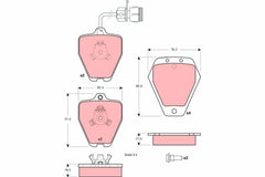 Bremsbelagsatz Scheibenbremse Vorderachse für AUDI 100 C4 Avant Stufenheck A6