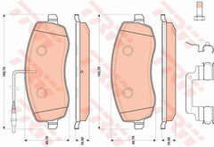 Bremsbelagsatz Scheibenbremse Vorderachse für CITROËN FIAT LANCIA PEUGEOT C8