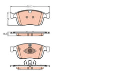 Bremsbelagsatz Scheibenbremse Vorderachse für VOLVO XC60 I SUV VAN