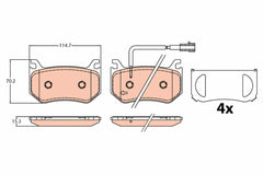 Bremsbelagsatz Scheibenbremse Vorderachse für ALFA ROMEO GIULIA STELVIO
