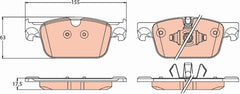 Bremsbelagsatz Scheibenbremse Vorderachse für VOLVO S60 III S90 II V60 Cross