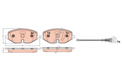 Bremsbelagsatz Scheibenbremse Vorderachse für AUDI SEAT SKODA VW CUPRA A3