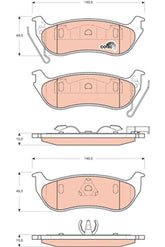 Bremsbelagsatz Scheibenbremse Hinterachse für JEEP CHEROKEE WRANGLER II