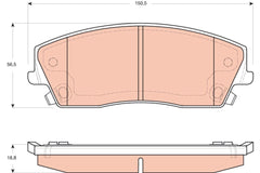 Bremsbelagsatz Scheibenbremse Vorderachse für CHRYSLER DODGE 300C Touring