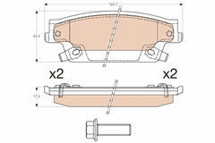 Bremsbelagsatz Scheibenbremse Hinterachse für CADILLAC SRX