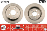 2x Bremsscheibe Hinterachse für JEEP GRAND CHEROKEE I WRANGLER II