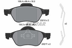 Bremsbelagsatz Scheibenbremse Vorderachse für RENAULT LAGUNA II Grandtour III