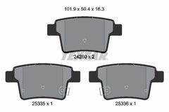 Bremsbelagsatz Scheibenbremse Hinterachse für FORD JAGUAR USA MONDEO III