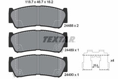 Bremsbelagsatz Scheibenbremse Hinterachse für HYUNDAI SANTA FÉ II H-1 / STAREX