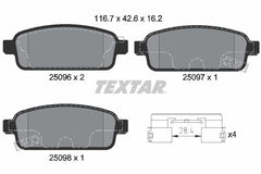 Bremsbelagsatz Scheibenbremse Hinterachse für OPEL VAUXHALL ASTRA J GTC H