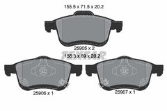 Bremsbelagsatz Scheibenbremse Vorderachse für FIAT 500L