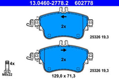Bremsbelagsatz Scheibenbremse Vorderachse für MERCEDES-BENZ A-KLASSE B-KLASSE
