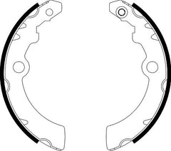 Bremsbackensatz Hinterachse für NISSAN SUZUKI PIXO ALTO VII