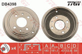 2x Bremstrommel Hinterachse für FIAT FORD LANCIA 500 C BRAVA BRAVO I GRANDE