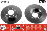 2x Bremsscheibe Vorderachse für RENAULT RAPID Kasten/Großraumlimousine TWINGO I