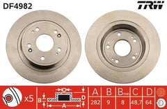 2x Bremsscheibe Hinterachse für HONDA ACCORD VIII Tourer IX Stufenheck