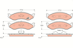 Bremsbelagsatz Scheibenbremse Vorderachse für KIA JEEP CARNIVAL I II CHEROKEE