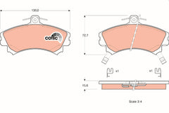 Bremsbelagsatz Scheibenbremse Vorderachse für VOLVO S40 I V40 Kombi