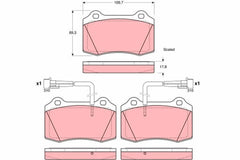 Bremsbelagsatz Scheibenbremse Vorderachse für ALFA ROMEO FIAT GTV SPIDER COUPE