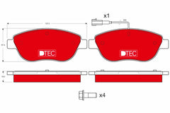 Bremsbelagsatz Scheibenbremse Vorderachse für FIAT LANCIA ABARTH BRAVO II IDEA