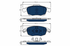 Bremsbelagsatz Scheibenbremse Vorderachse für CITROËN PEUGEOT BERLINGO
