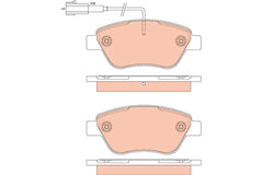 Bremsbelagsatz Scheibenbremse Vorderachse für FIAT 500 C PANDA / CLASSIC