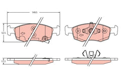 Bremsbelagsatz Scheibenbremse Vorderachse für FIAT LANCIA 500 C PANDA YPSILON