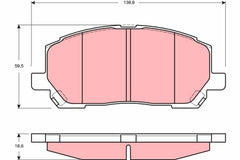 Bremsbelagsatz Scheibenbremse Vorderachse für TOYOTA LEXUS HIGHLANDER / KLUGER