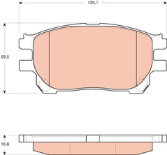 Bremsbelagsatz Scheibenbremse Vorderachse für TOYOTA PREVIA II