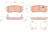 Bremsbelagsatz Scheibenbremse Hinterachse für HYUNDAI SANTA FÉ II H-1 / STAREX