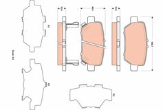 Bremsbelagsatz Scheibenbremse Hinterachse für HONDA LEGEND IV
