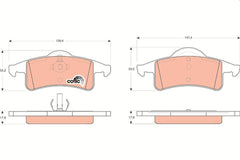 Bremsbelagsatz Scheibenbremse Hinterachse für JEEP CHEROKEE GRAND II