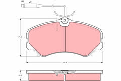 Bremsbelagsatz Scheibenbremse Vorderachse für CITROËN FIAT PEUGEOT C25 Kasten