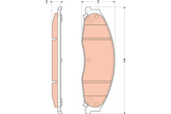 Bremsbelagsatz Scheibenbremse Vorderachse für SANTANA CADILLAC 300/350 CTS STS