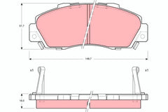 Bremsbelagsatz Scheibenbremse Vorderachse für HONDA ROVER ACCORD IV Aerodeck V