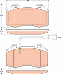 Bremsbelagsatz Scheibenbremse Vorderachse für ALFA ROMEO ABARTH MITO 500C /