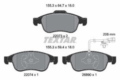 Bremsbelagsatz Scheibenbremse Vorderachse für MERCEDES-BENZ RENAULT CITAN