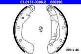 Bremsbackensatz Hinterachse für OPEL CORSA C TIGRA TwinTop Kasten/Schrägheck