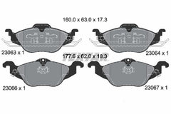 Bremsbelagsatz Scheibenbremse Vorderachse für OPEL CHEVROLET ASTRA G Stufenheck