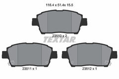 Bremsbelagsatz Scheibenbremse Vorderachse für TOYOTA ALLION I CELICA Coupe