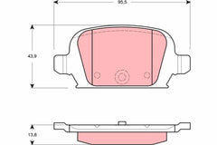 Bremsbelagsatz Scheibenbremse Hinterachse für OPEL CORSA C TIGRA TwinTop