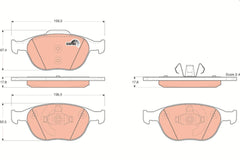 Bremsbelagsatz Scheibenbremse Vorderachse für FORD FIESTA IV V FOCUS I Turnier
