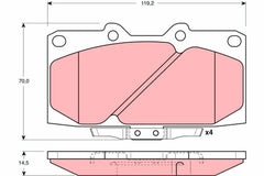 Bremsbelagsatz Scheibenbremse Vorderachse für NISSAN 200SX Coupe