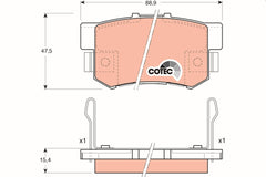 Bremsbelagsatz Scheibenbremse Hinterachse für HONDA ROVER ACCORD IV Coupe