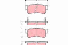 Bremsbelagsatz Scheibenbremse Hinterachse für HYUNDAI TRAJET HIGHWAY VAN