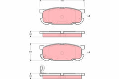 Bremsbelagsatz Scheibenbremse Hinterachse für MAZDA MX-5 II